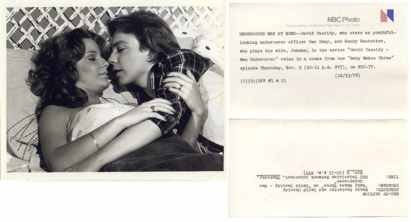 David Cassidy Man Undercover Baby Makes Three press release