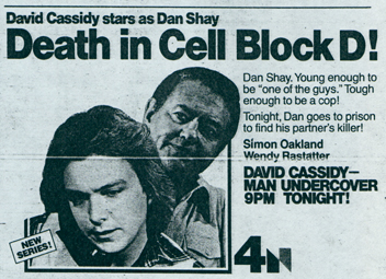 David Cassidy Man Undercover tv guide ad